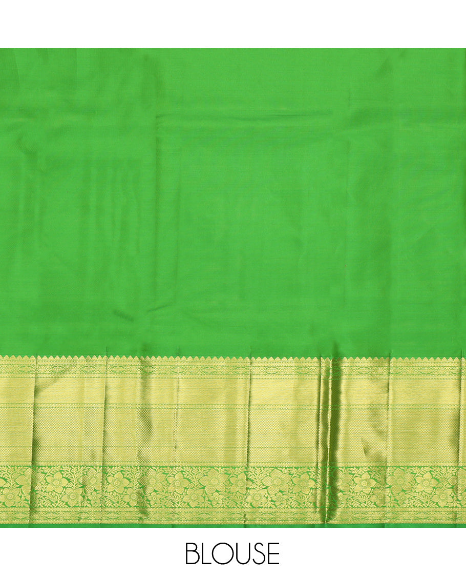 Red Pure Silk Pavadai Material Set