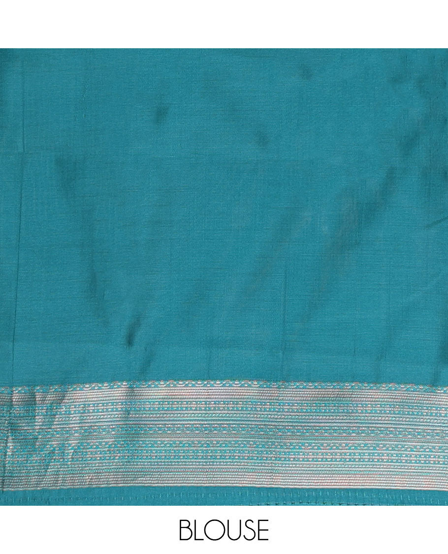 Red zari checked & elephant motifs woven kanchi silk saree, contrast korvai-style border of elephant motifs, intricate pallu & plain blouse