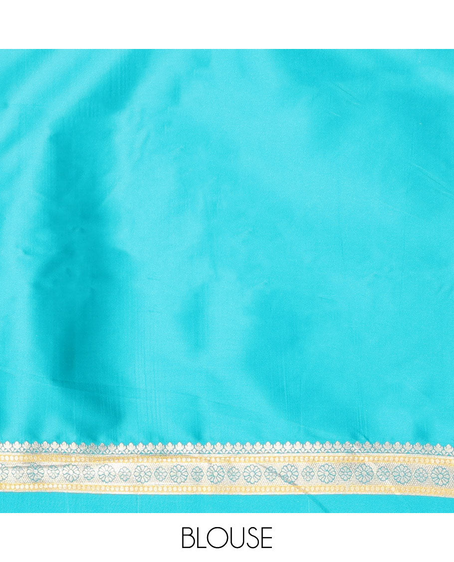 Ligth brown leaf buttas semi-soft silk saree with contrast traditional zari designb order & argyle design pallu