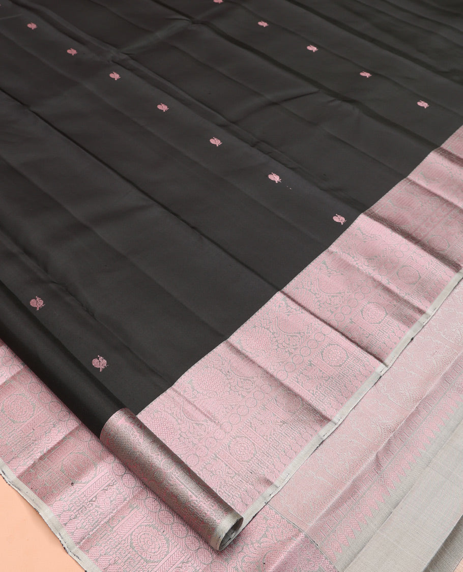 Black Kanchipuram Silk Saree