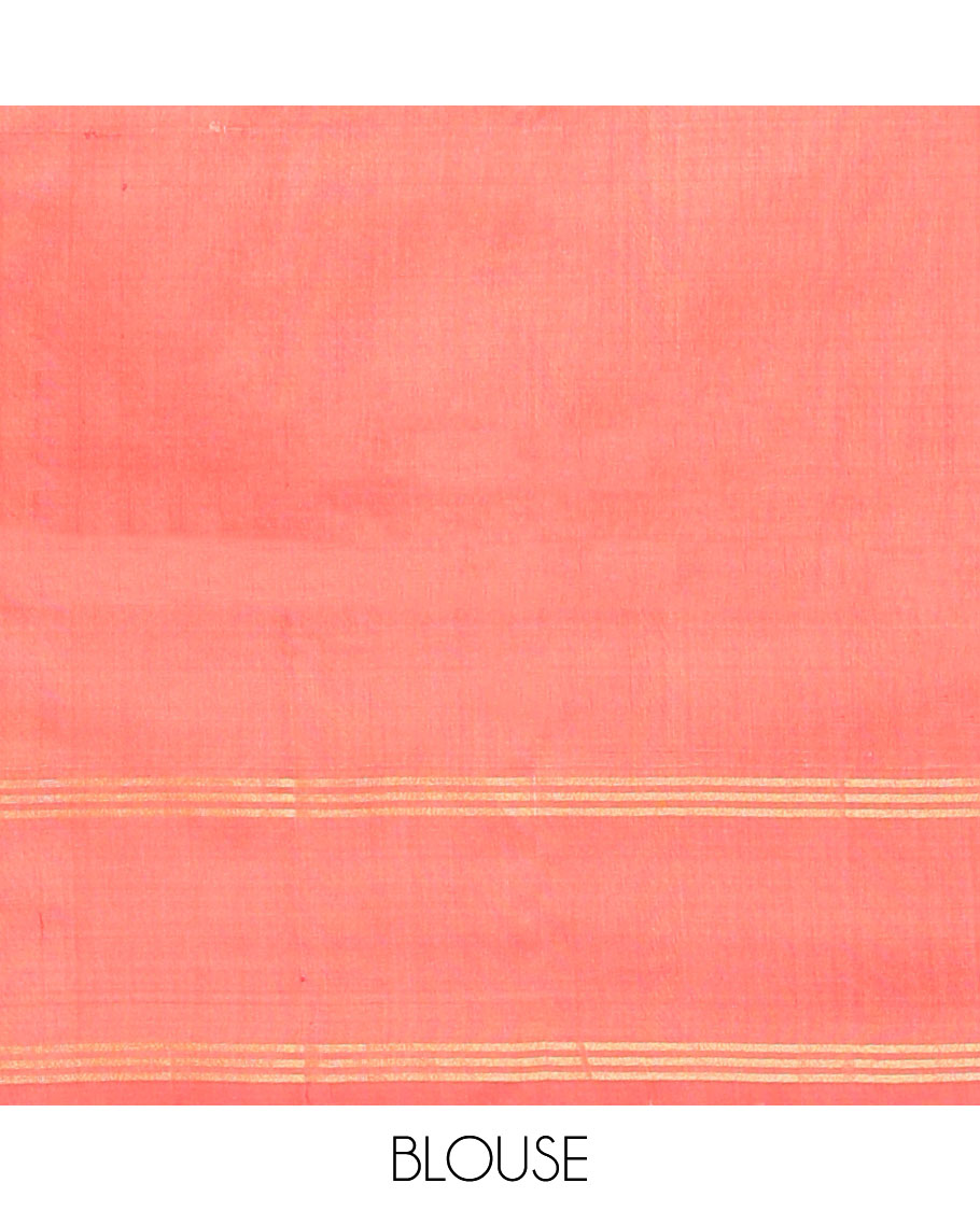 Light blue floral design uppada saree with self striped border & floral design pallu