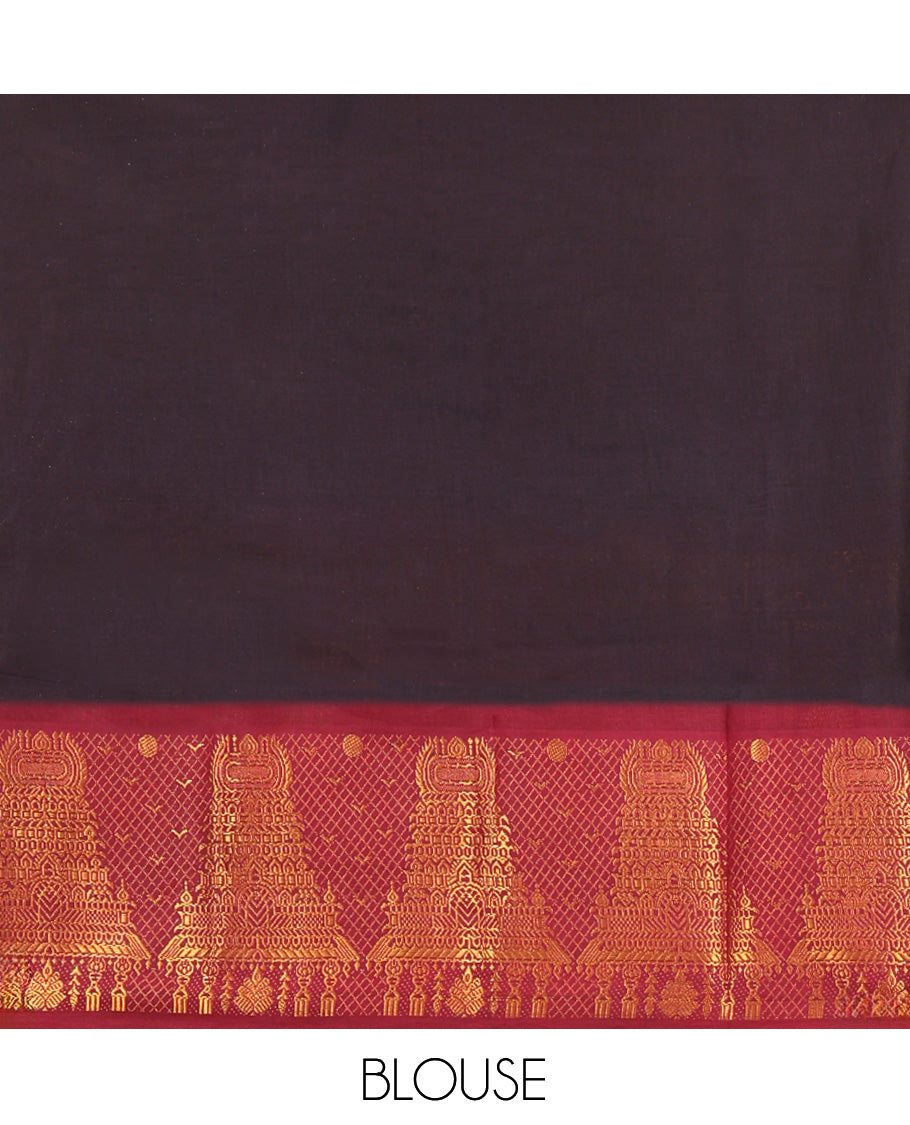 Black Sungudi Cotton Half-Saree
