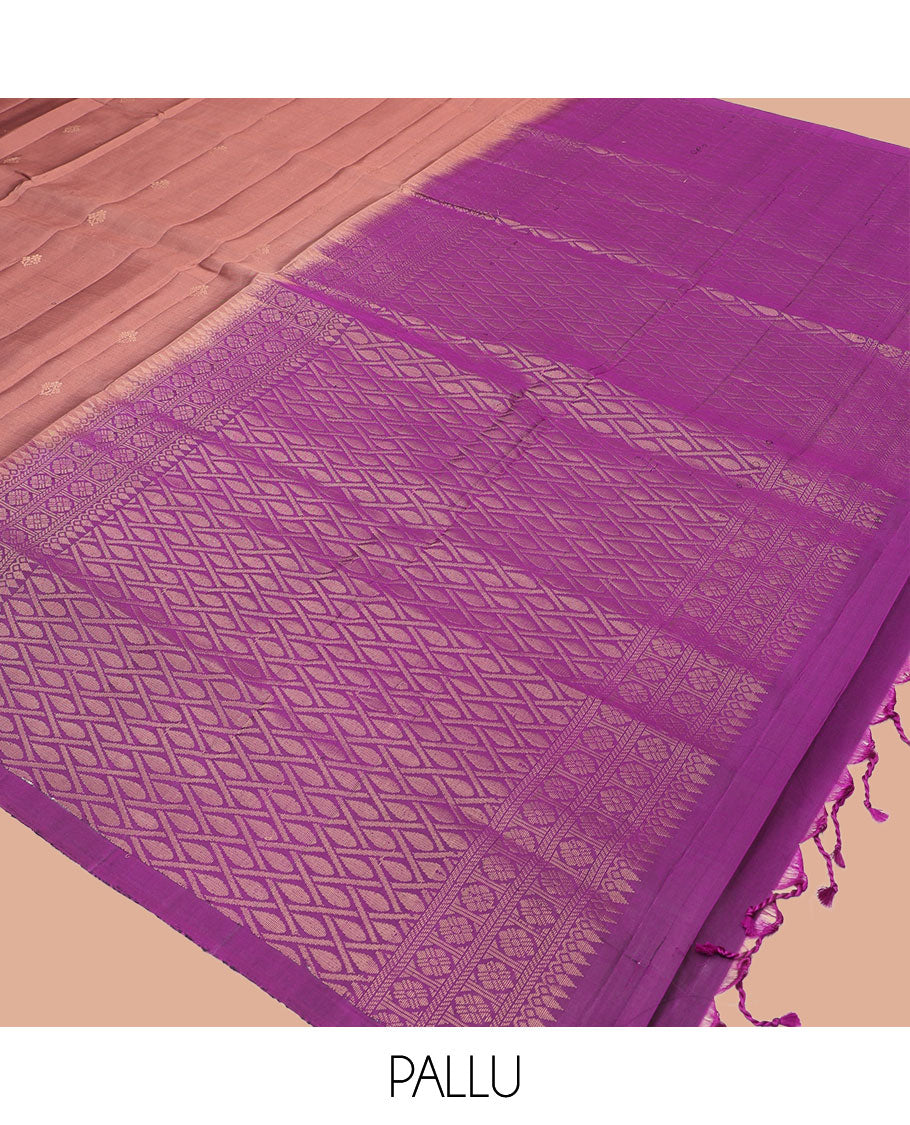 Rosewood Pink Mayuri Lite Silk Mix Saree
