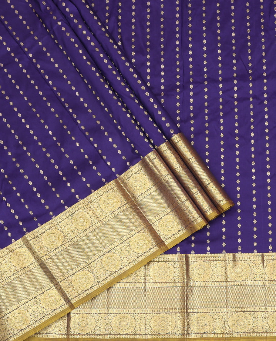 Blue Pure Silk Half Saree