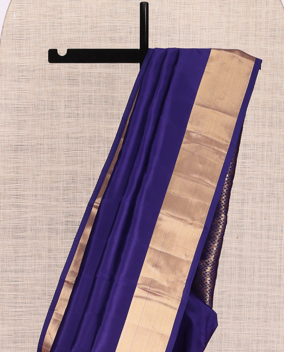 Blue Plain Kanchipuram Silk Saree