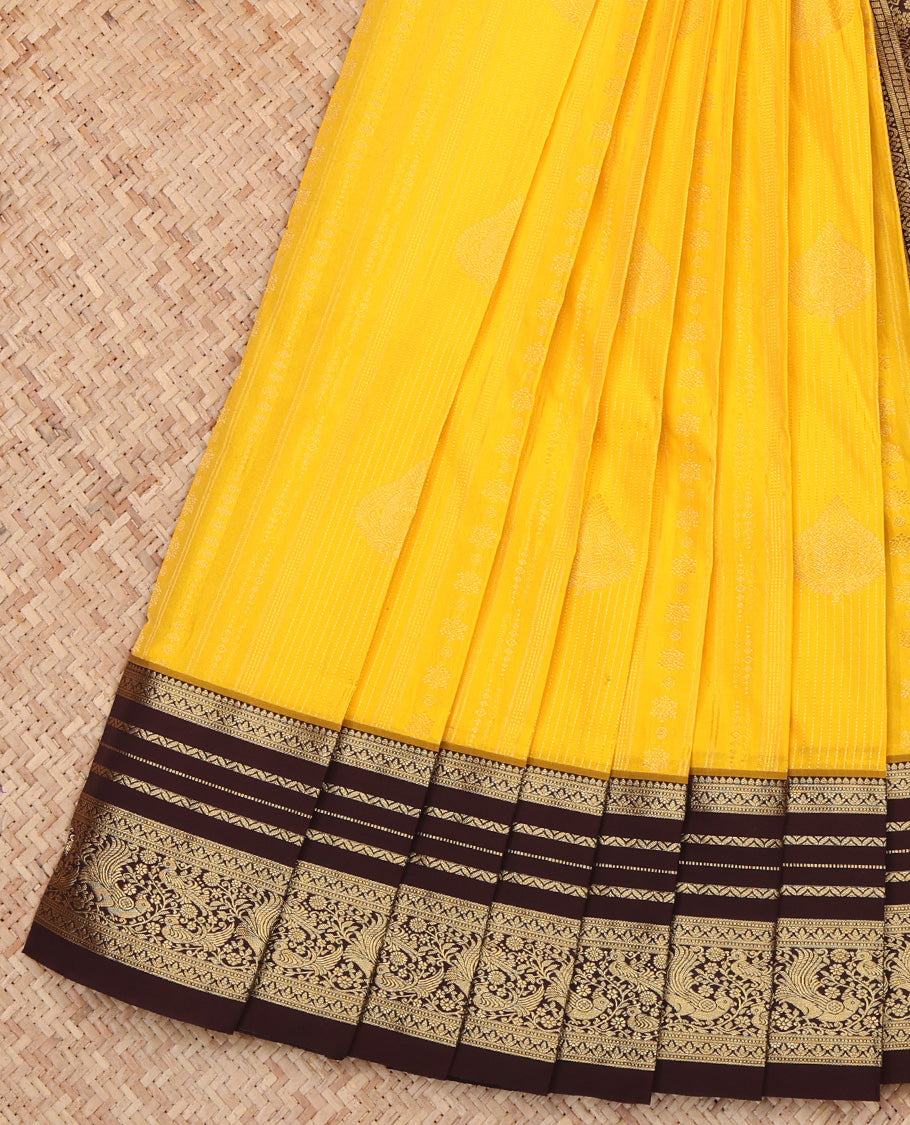 Yellow Budget Silk Saree