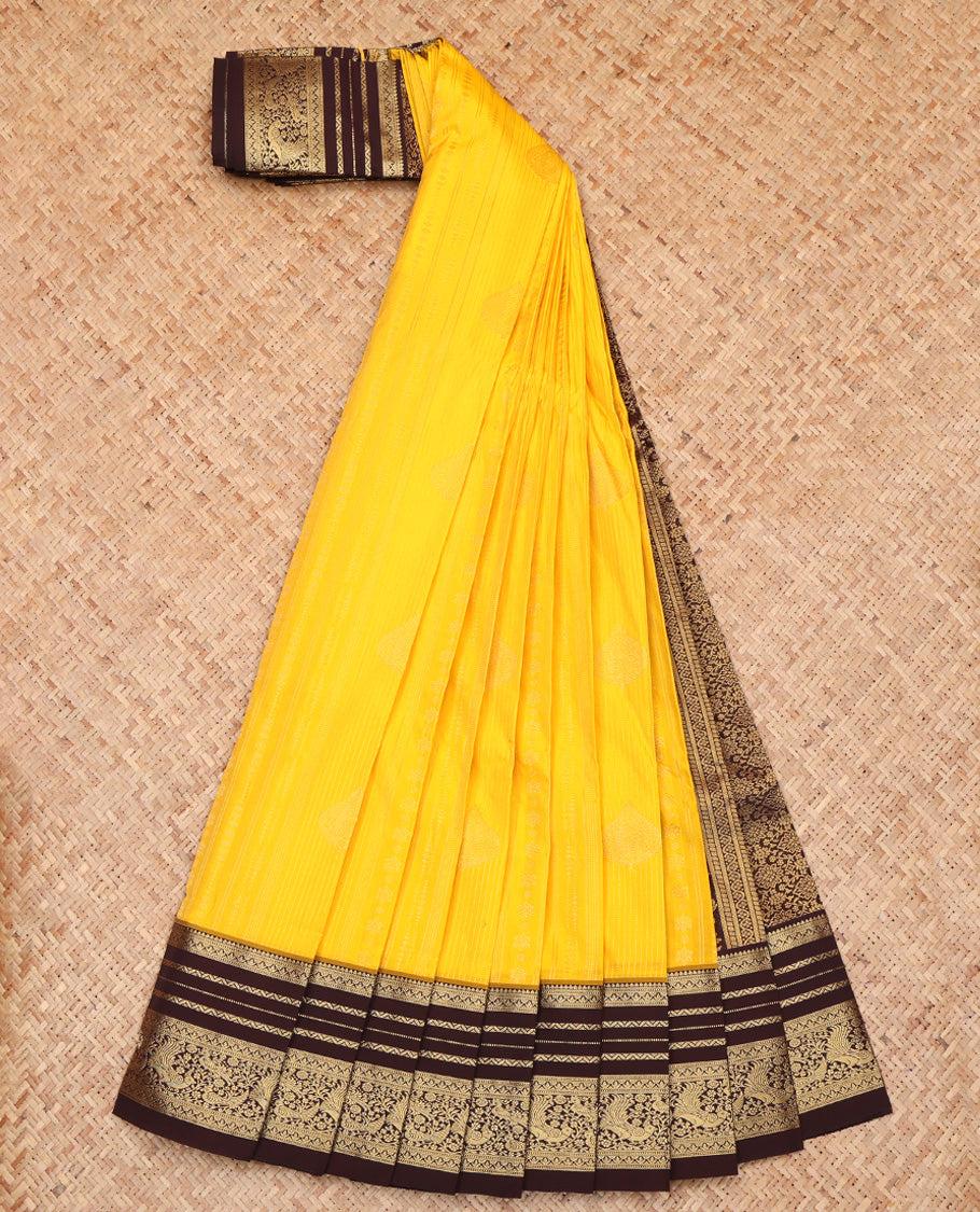 Yellow Budget Silk Saree