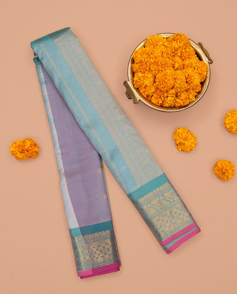 Lavender Gadwal Silk Mix Saree