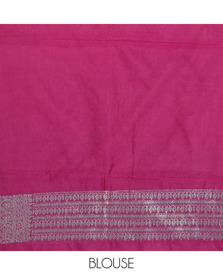 Purple Fancy Georgette Saree Prettified with Zari Buttas, Highlighted by a Traditional Zari Design Border, Grandly Woven Pallu Featuring Floral Jaal Designs in Zari, and Paired with a Matching Blouse