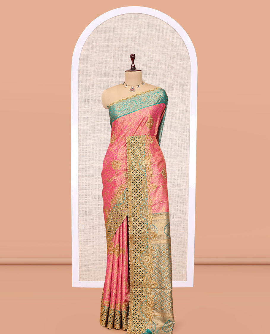 Pink Mysore Silk Saree