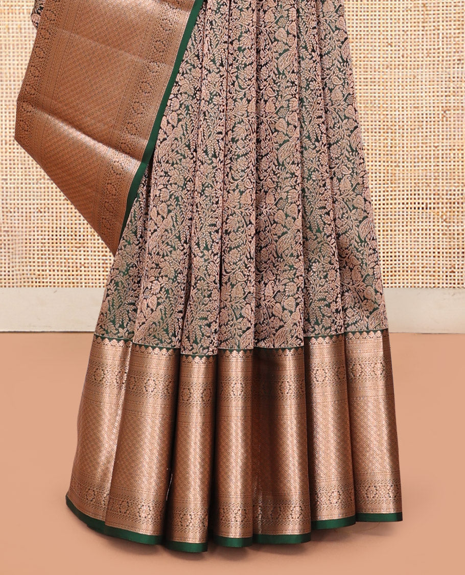 Green Jacquard Kanchipuram Wedding Silk Saree