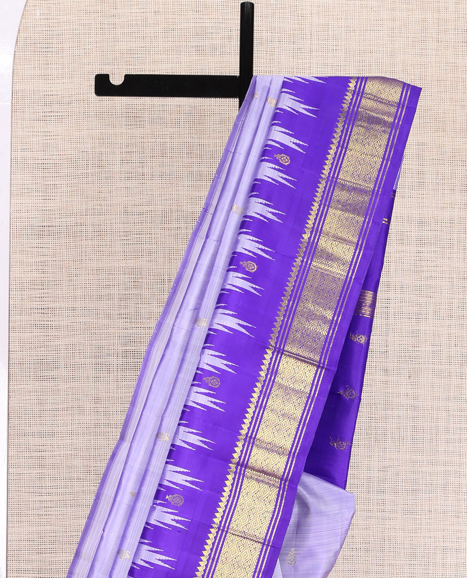 Light Lavender Woven Kanchipuram Silk Saree