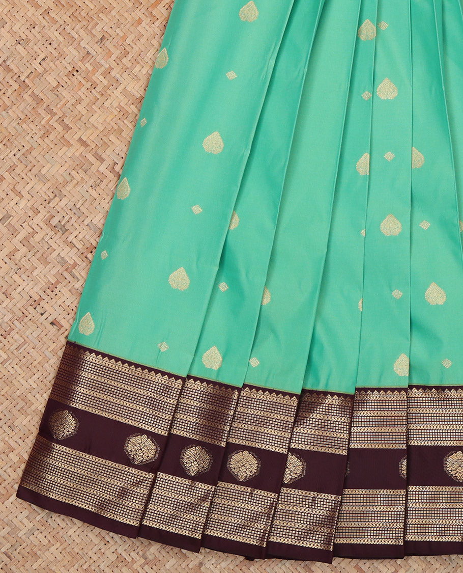 Turquoise Budget Silk Saree