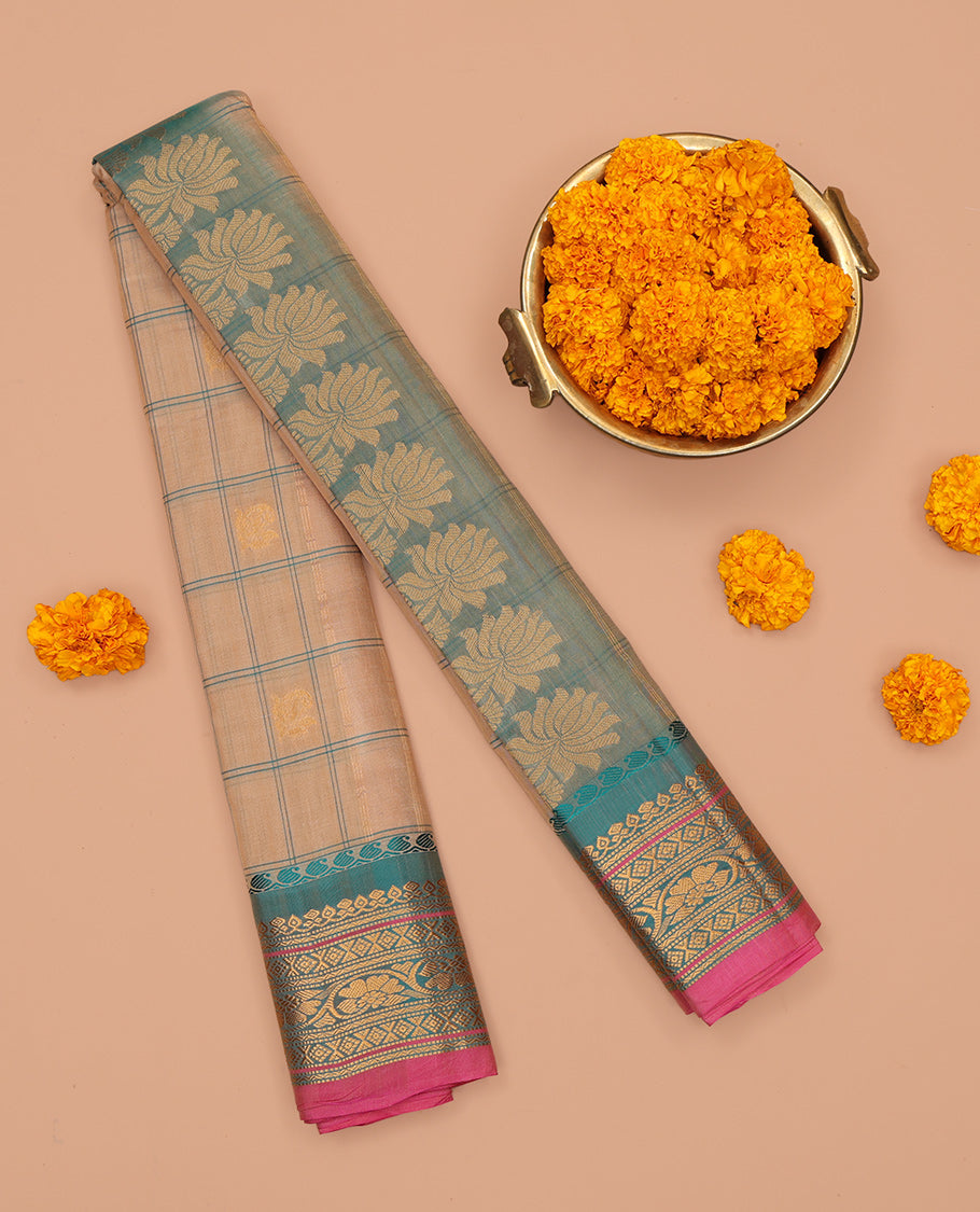 Sandal Gadwal Silk Mix Saree