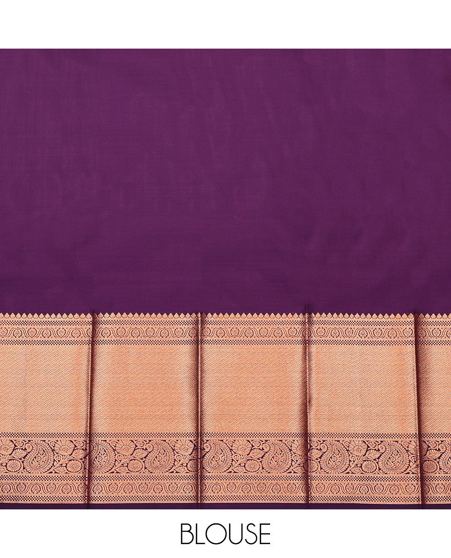 Orange Budget Silk Saree, Boldly Accentuated with Jacquard, Complemented by Contrast Traditional Zari Border, Grand Pallu, and a Contrast Blouse