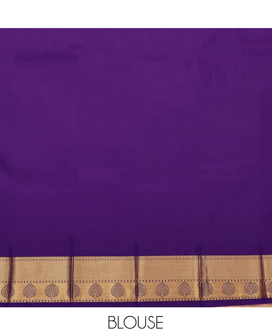 Yellow Budget Silk Saree, Sparsely Woven with Zari Buttas, Complemented by Contrast Traditional Zari Border, Grand Pallu, and a Contrast Blouse