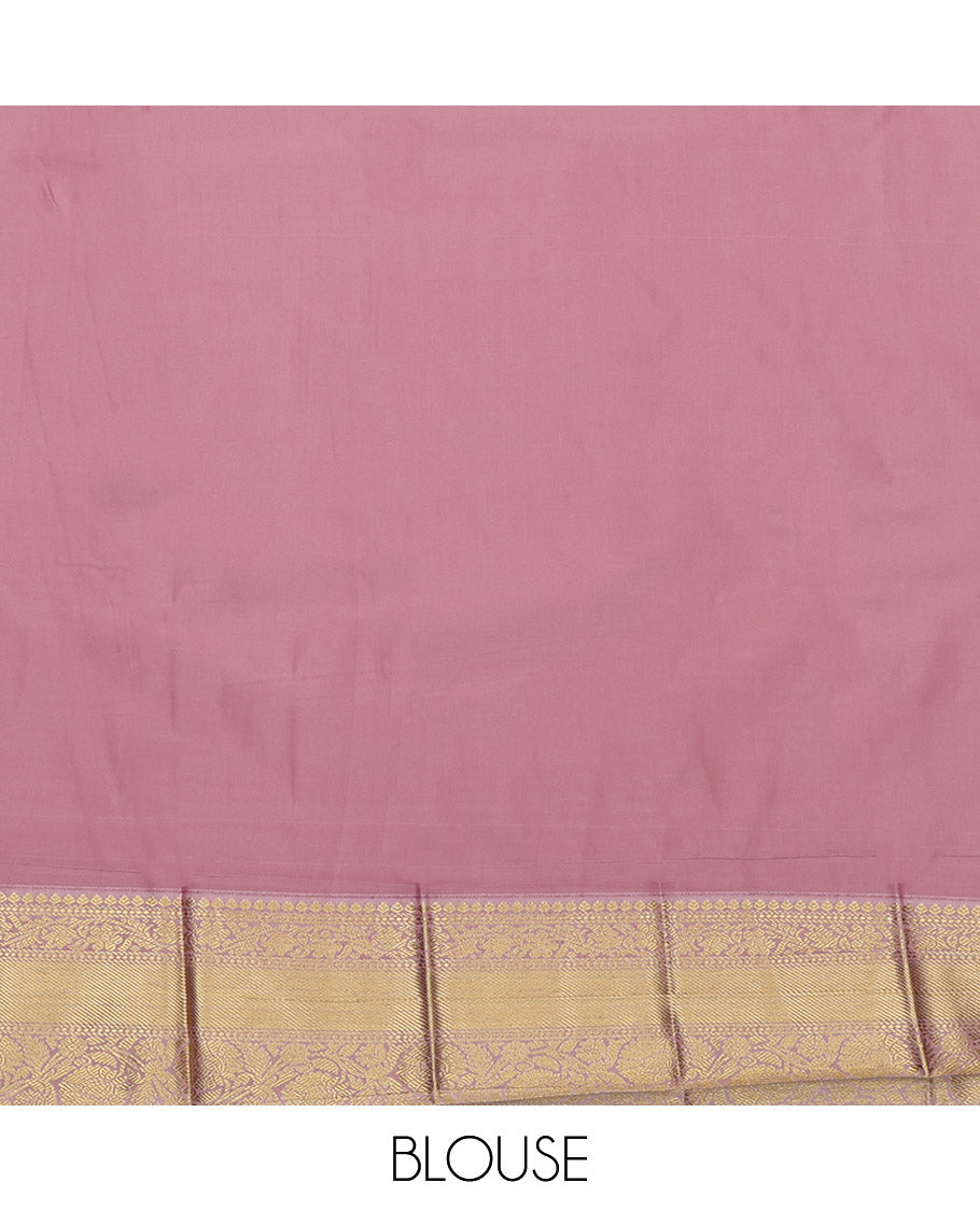 Orange Budget Silk Saree, Impeccably Styled with Zari Buttas and Checks, Captivating Contrast Traditional Zari Design Border, Grand Pallu, and a Contrast Blouse