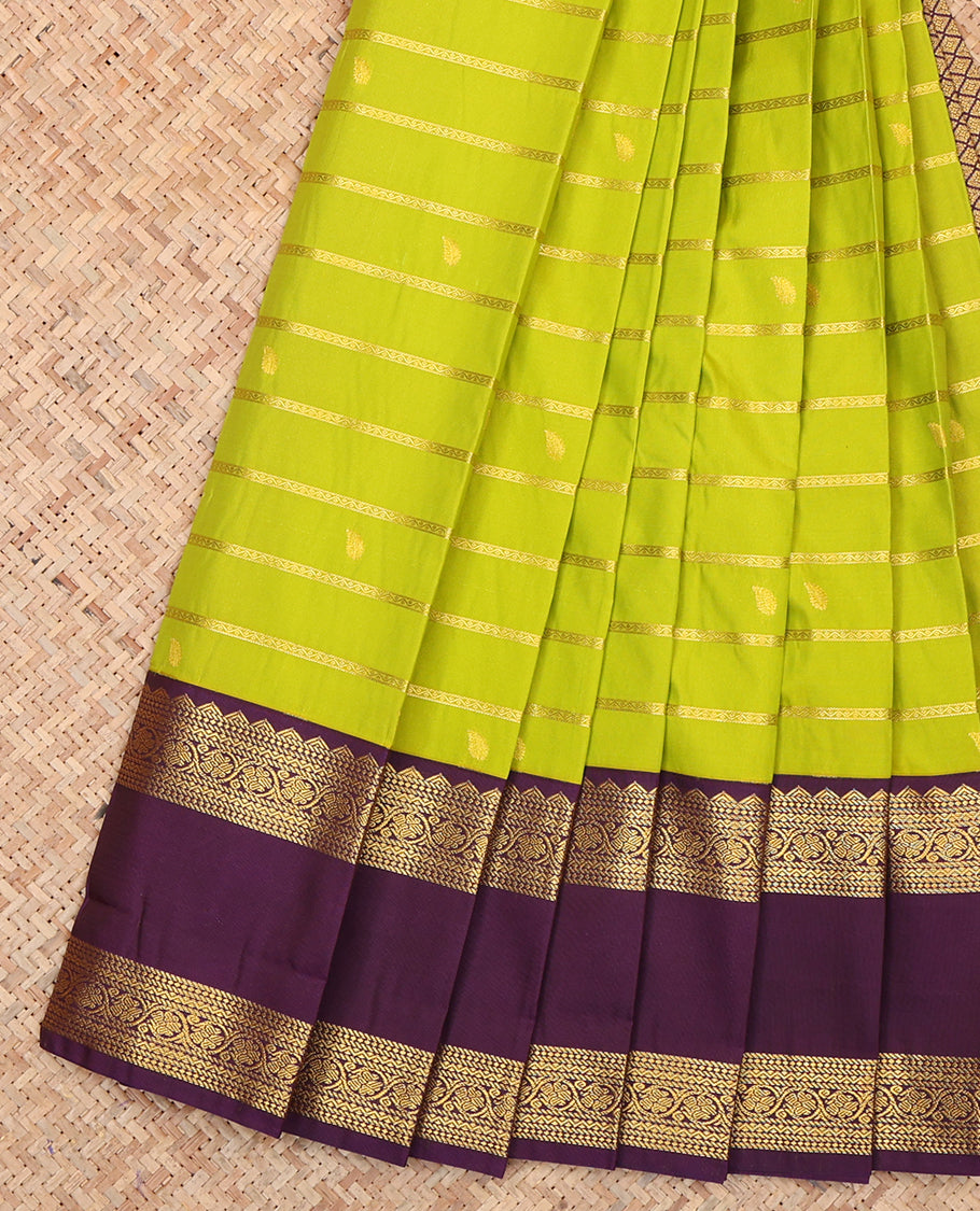 Parrot Green Budget Silk Saree