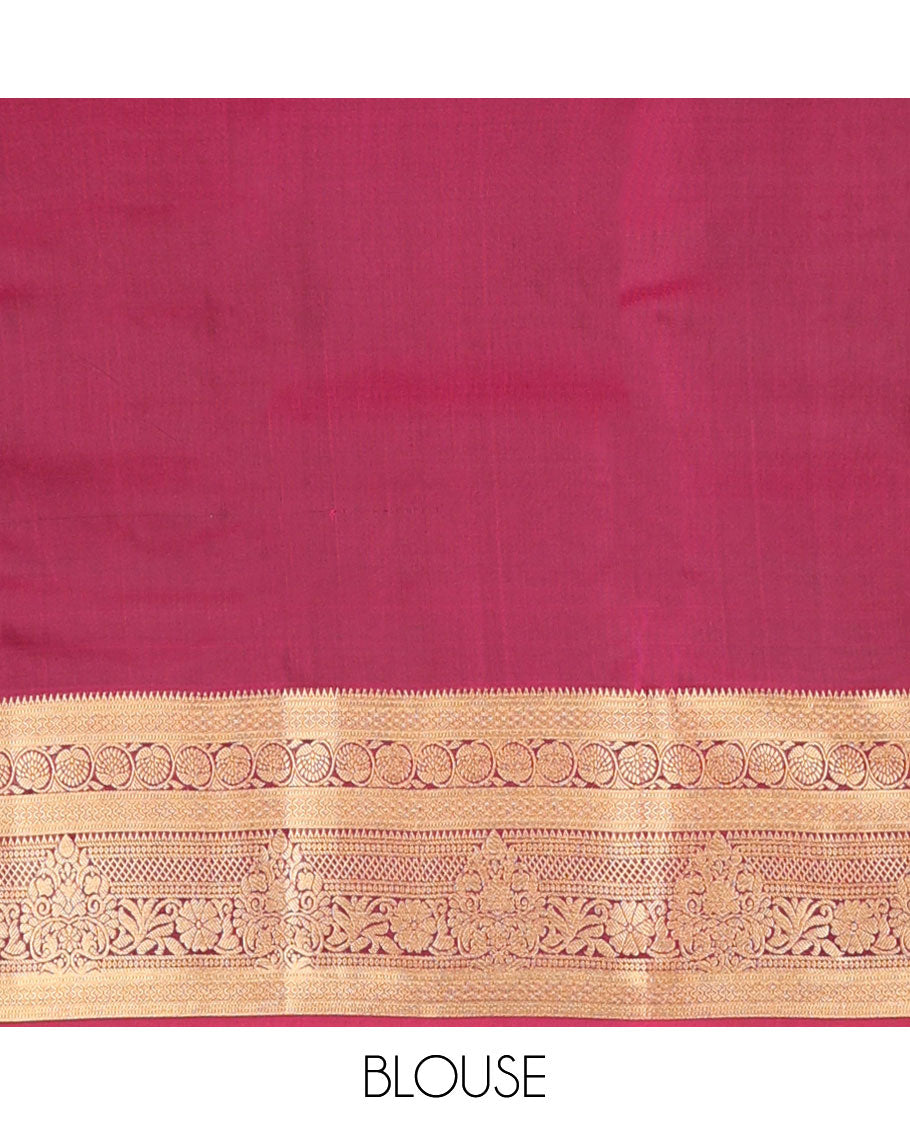 Green zari buttas vasundhara silk mix saree, contrast border of rekku,muthu,then kuli kann & dhavana kodi designs & floral design pallu