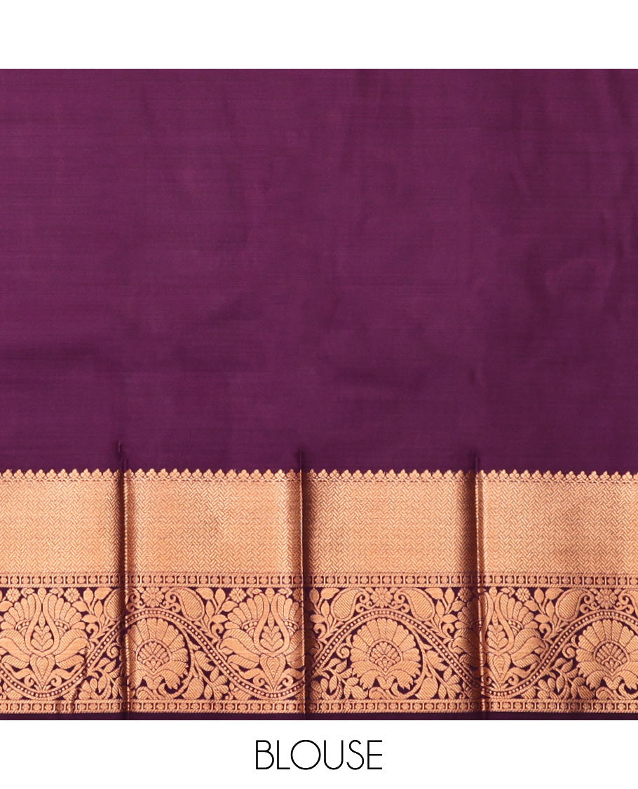 Sandal Budget Silk Saree, Sparsely Woven with Jacquard, Contrast Traditional Zari Border, Grand Pallu, and a Contrast Blouse