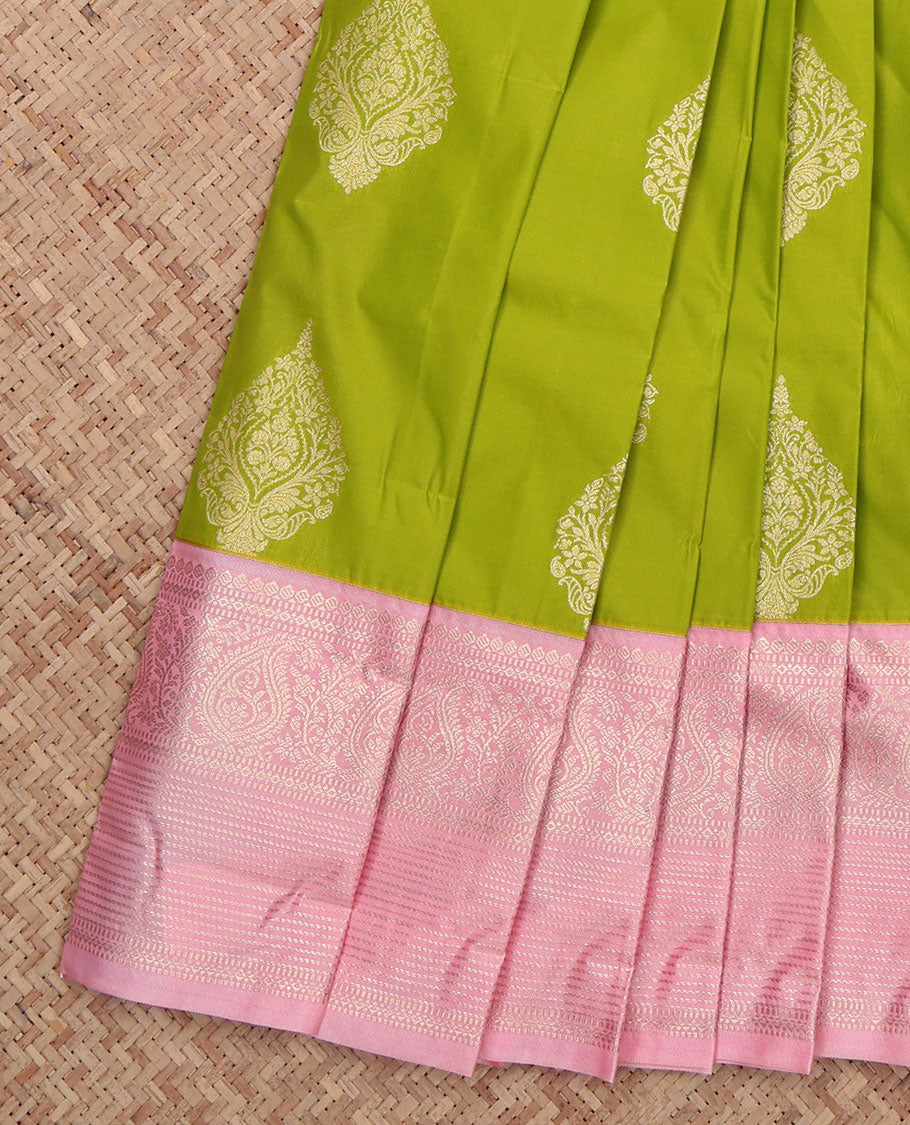 Leaf Green Budget Silk Saree