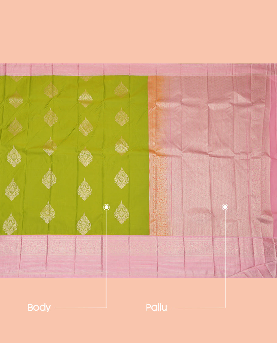 Leaf Green Budget Silk Saree