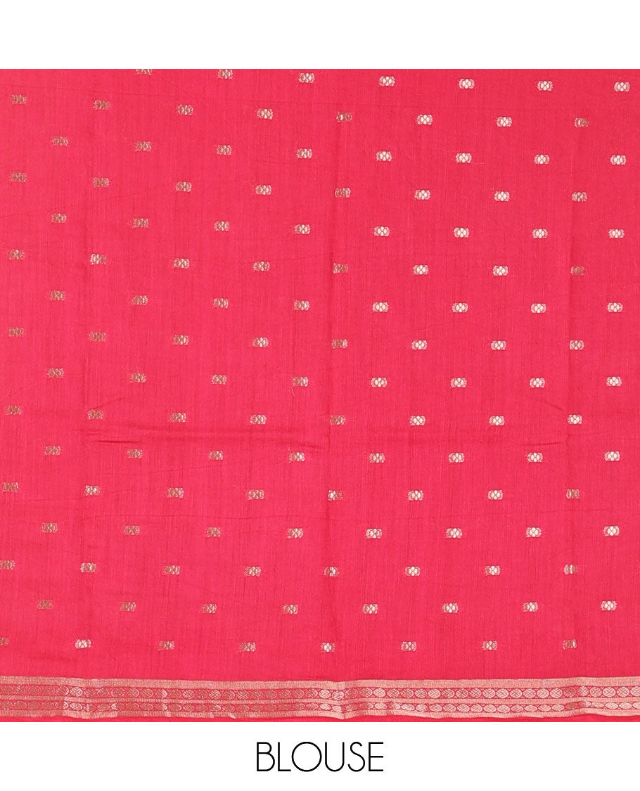 Purple zari buttas Assam silk saree, contrast traditional zari border, and zari striped pallu