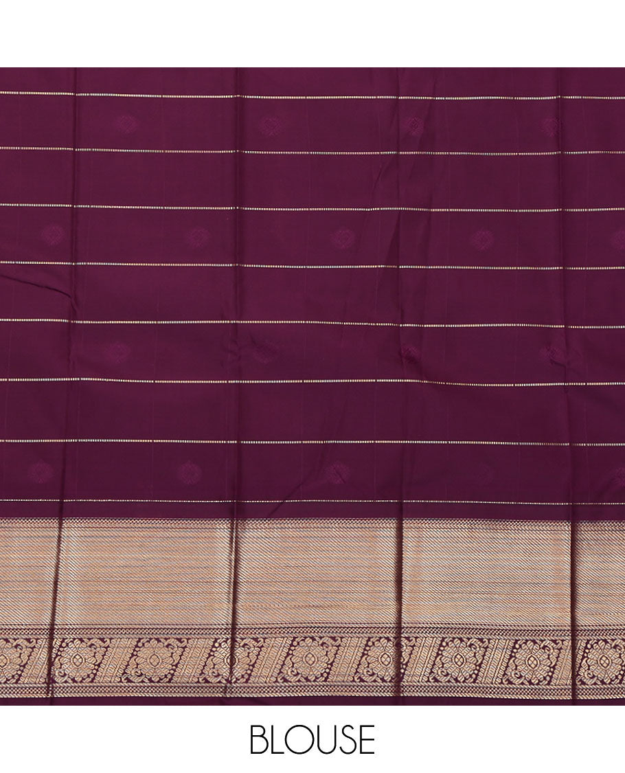 Red Budget Silk Saree, Featuring Zari Butta Enclosed Checks, Contrast Traditional Zari Border, Grand Jaal Pallu, and a Contrast Blouse