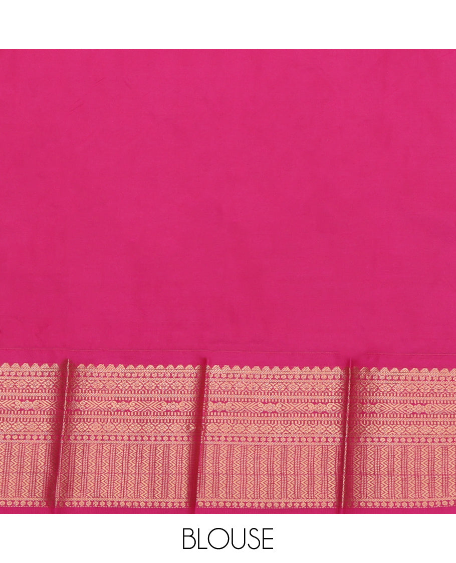 Green Peacock Butta Budget Silk Saree