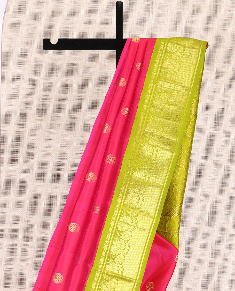 Red Korvai Kanchipuram Silk Saree