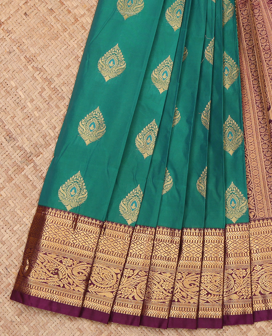 Peacock Green Budget Silk Saree