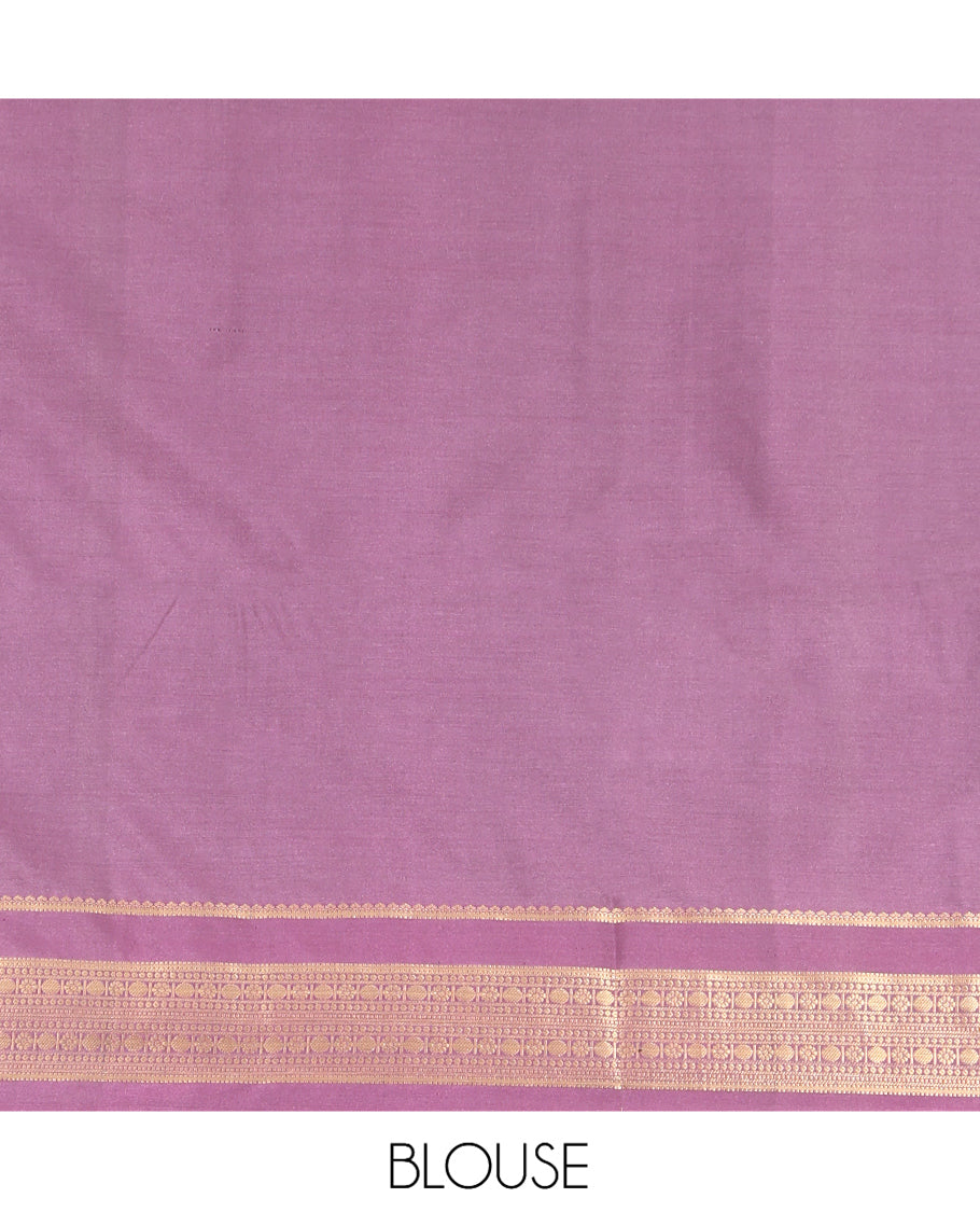 Grey Zari Butta Budget Silk Saree