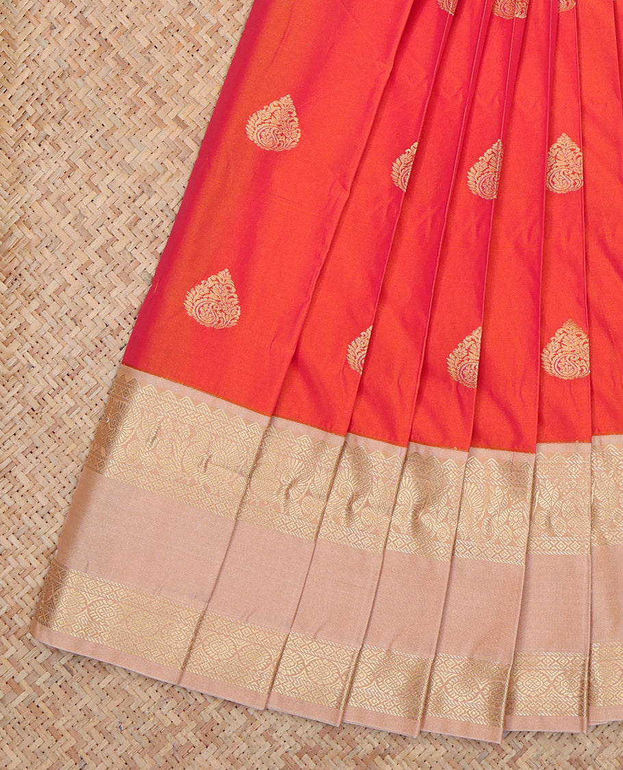 Orange Budget Silk Saree
