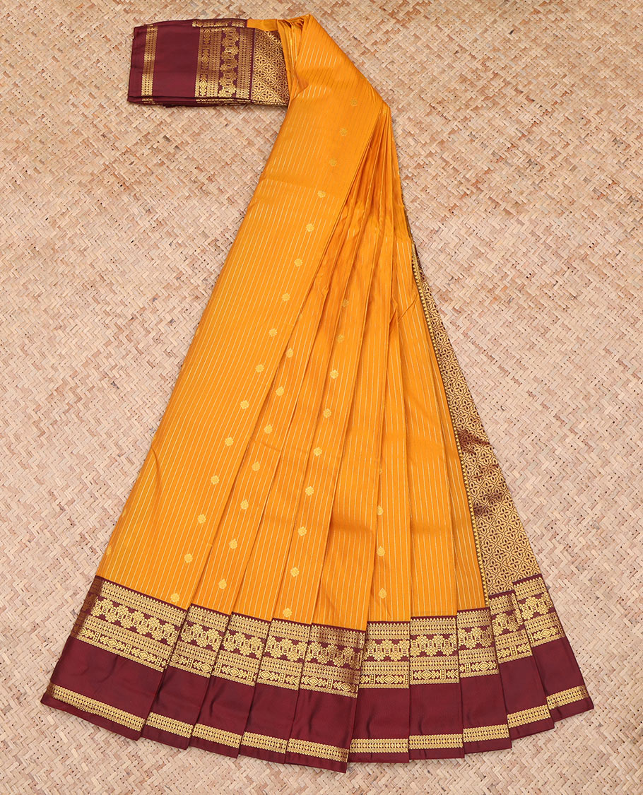 Orange Budget Silk Saree