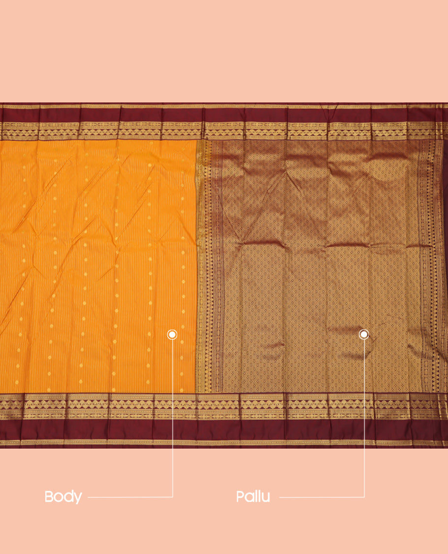 Orange Budget Silk Saree
