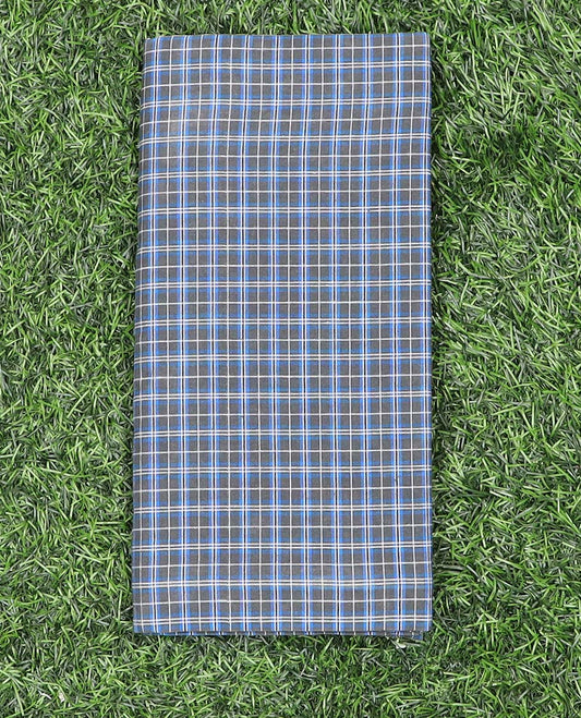 Grey medium checked cotton cozy lungi