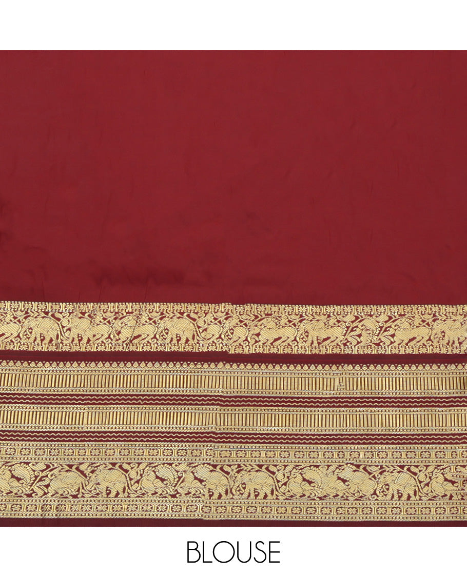 Pink Budget Silk Saree Featuring Zari Buttas