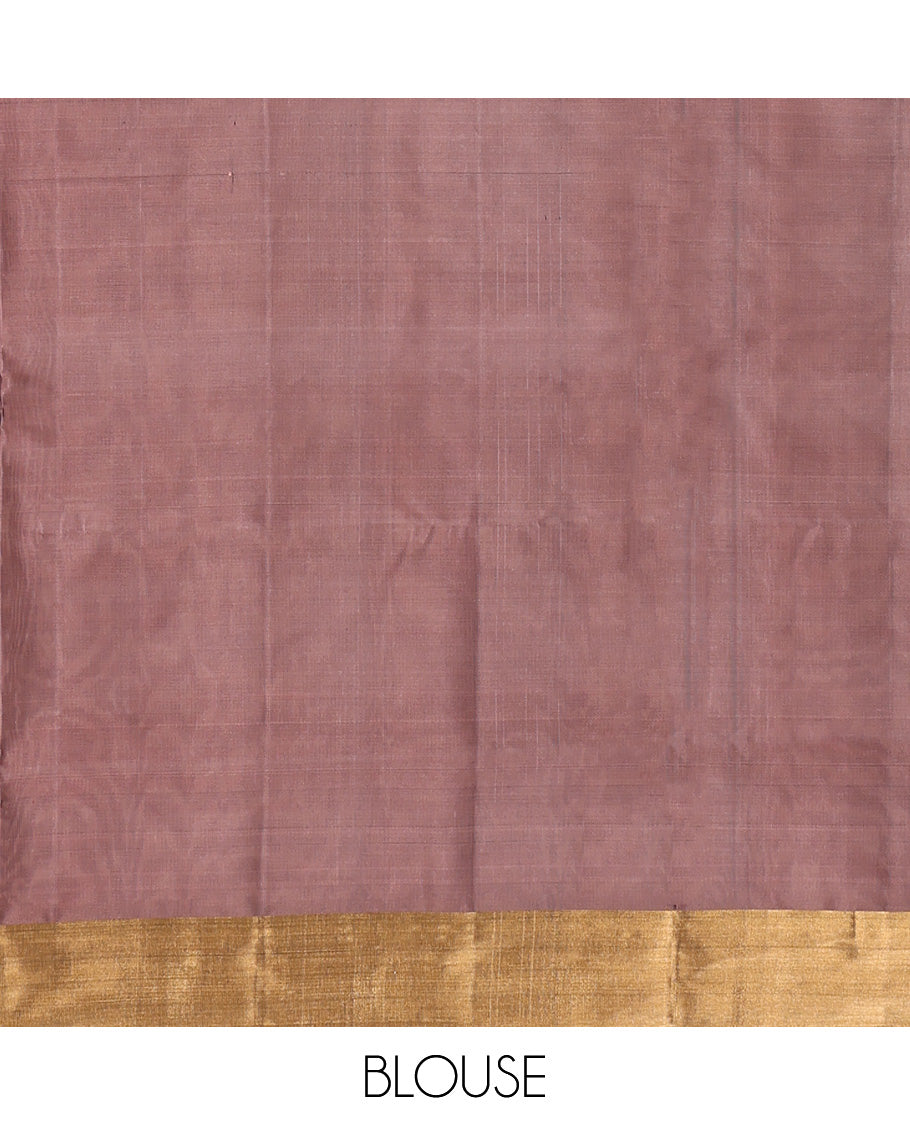 Purple Mayuri Lite Silk Mix Saree, Beautifully Bedecked with Zari Buttas All Over Its Body, Highlighted by Zari Bavanji Border, Complemented by Contrast Pallu of Intricate Designs, and Paired with a Contrast Blouse