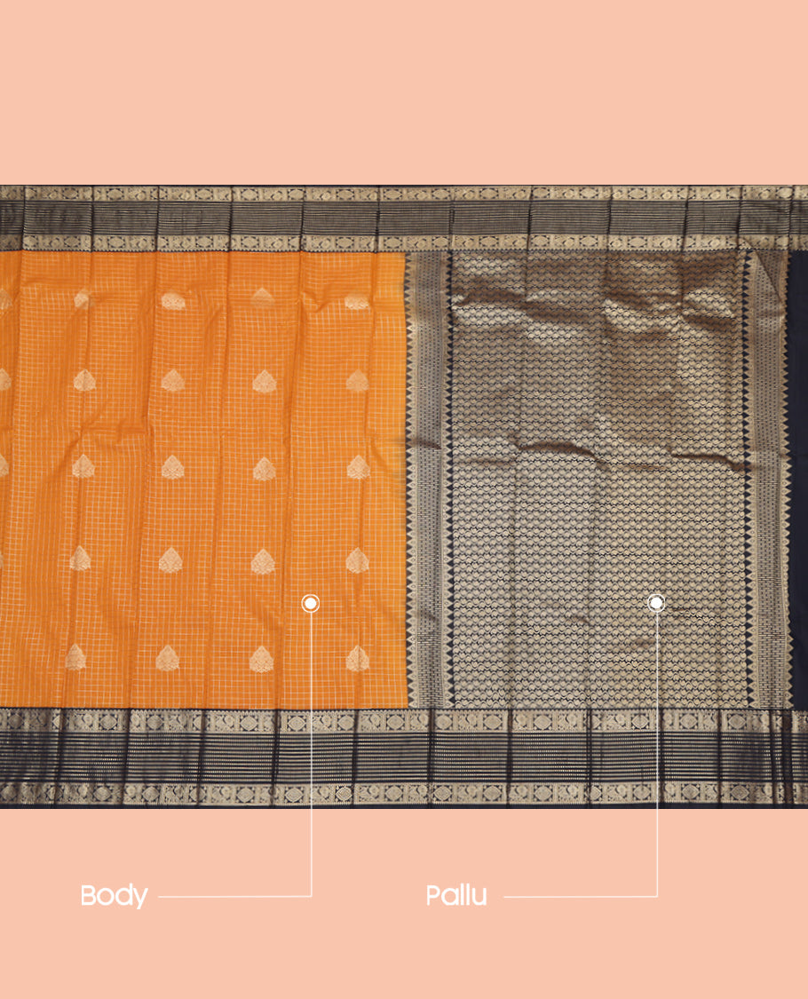 Orange Budget Silk Saree