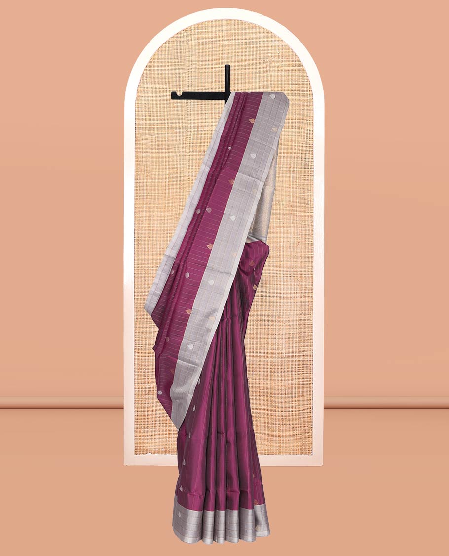 Purple Mayuri Lite Silk Mix Saree