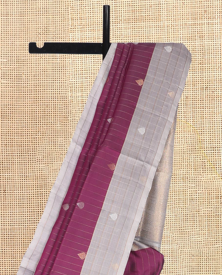 Purple Mayuri Lite Silk Mix Saree
