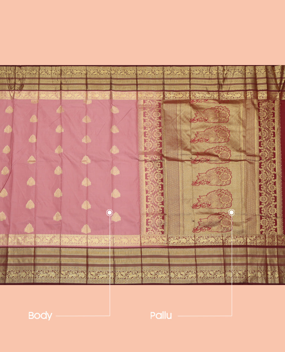 Onion Pink Budget Silk Saree