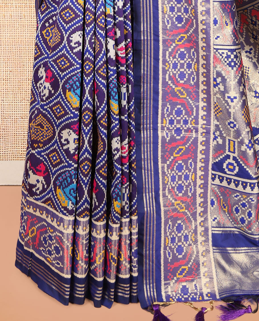 Navy Blue Fancy Patola Saree