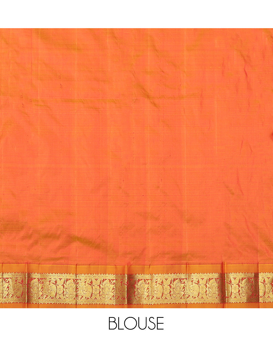 Maroon Pure-Silk Half-Saree