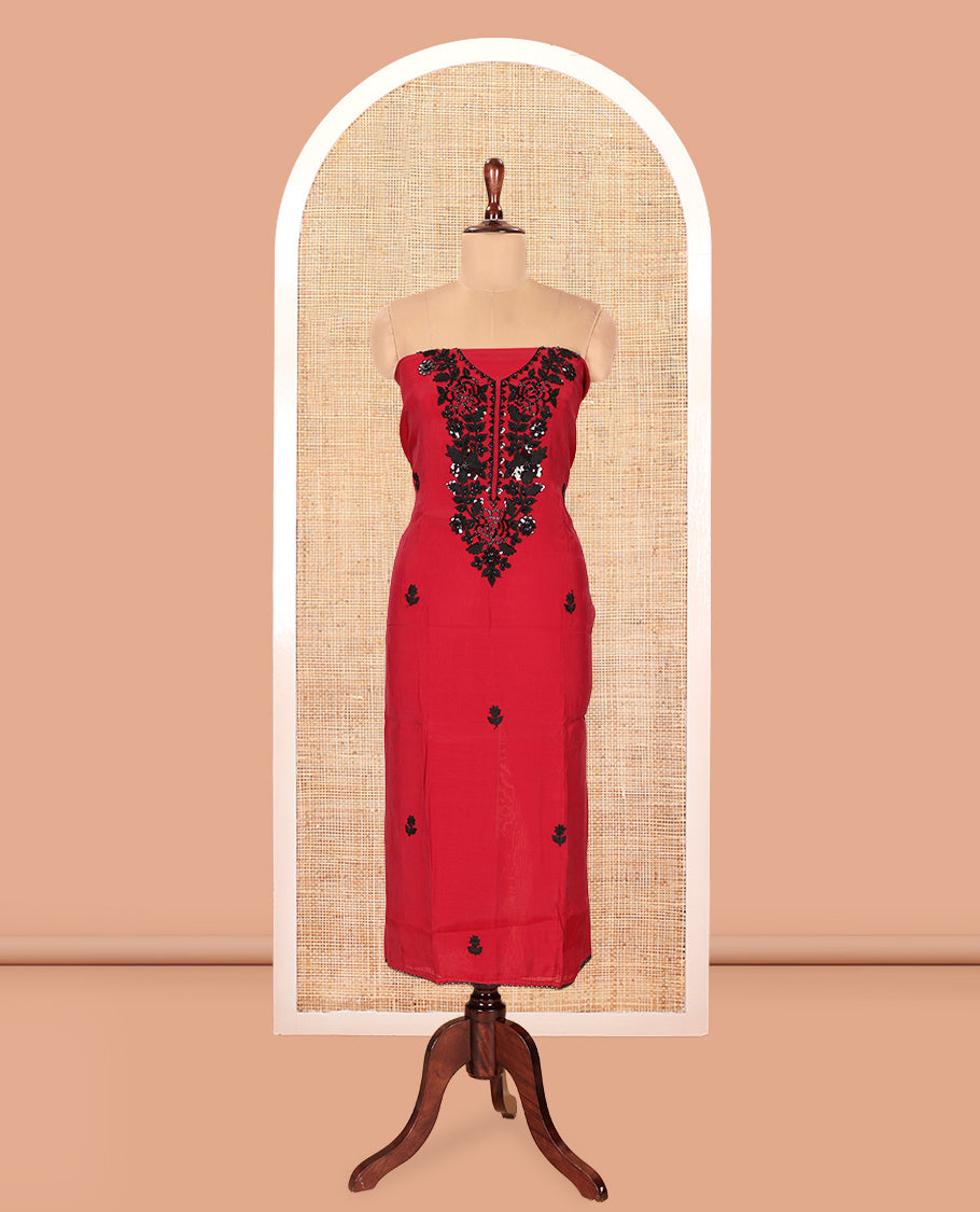 Red Chudidar Material