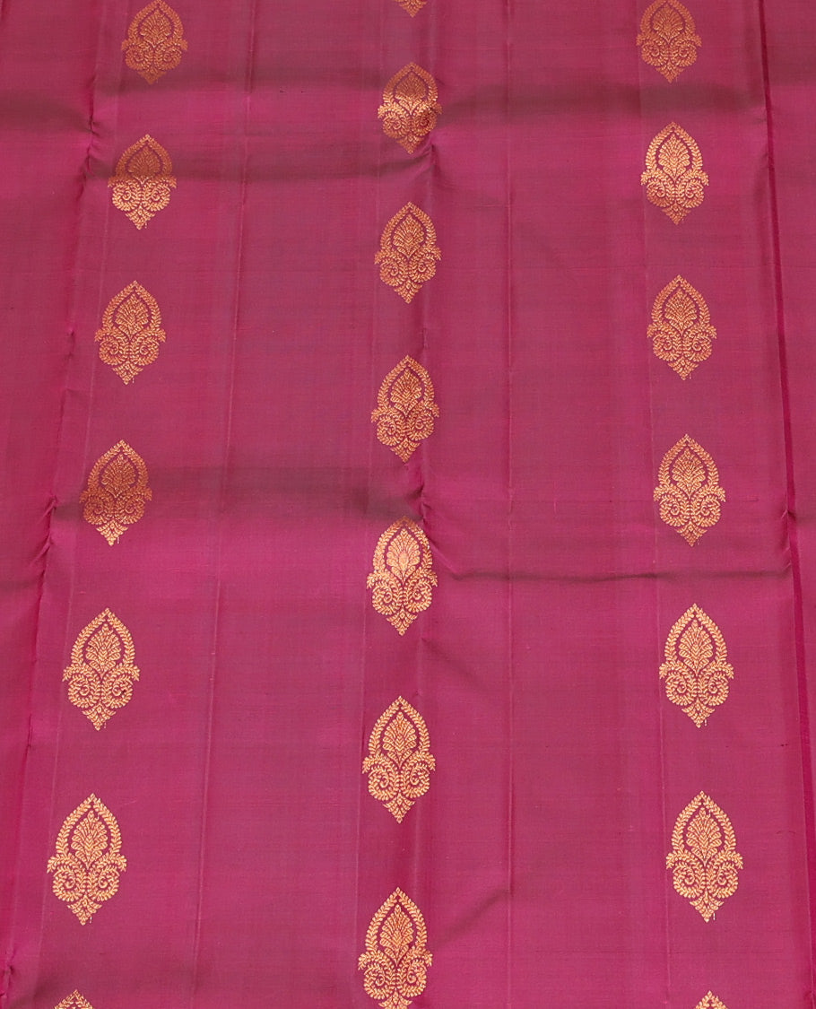 Wine Pure-Silk Half-Saree