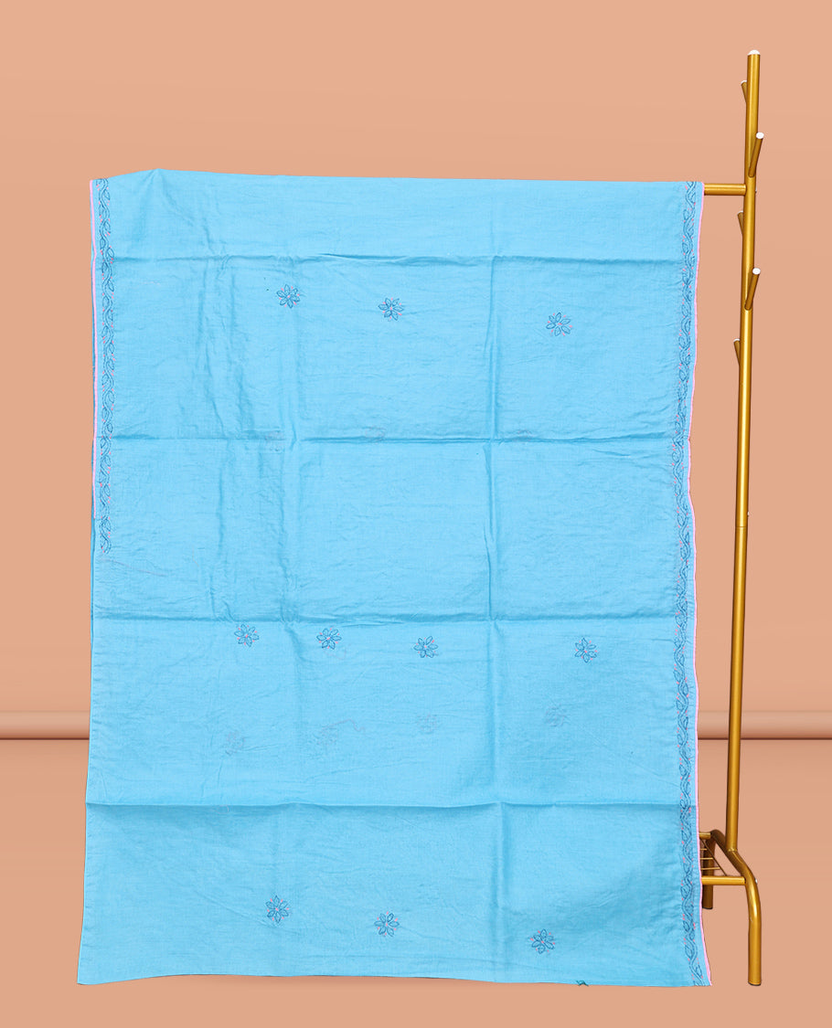 Blue Lucknowi Chikankari Saree