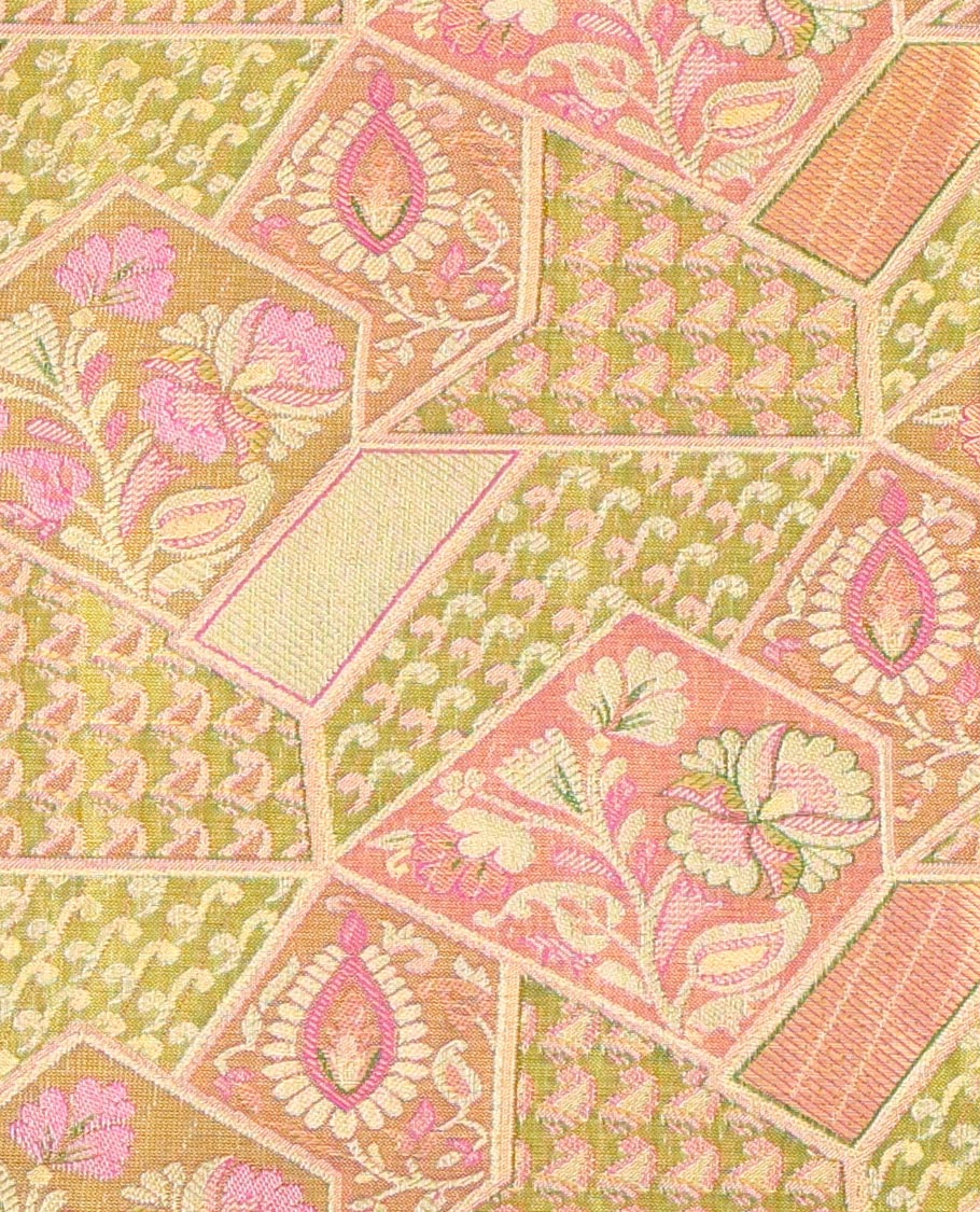 Multi-Color Pure Silk Navarathna Pavadai Material Set