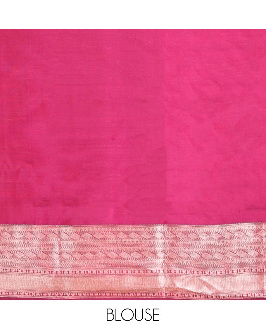 Red floral buttas vasundhara elite silk saree with contrast intricate zari design border & floral design pallu