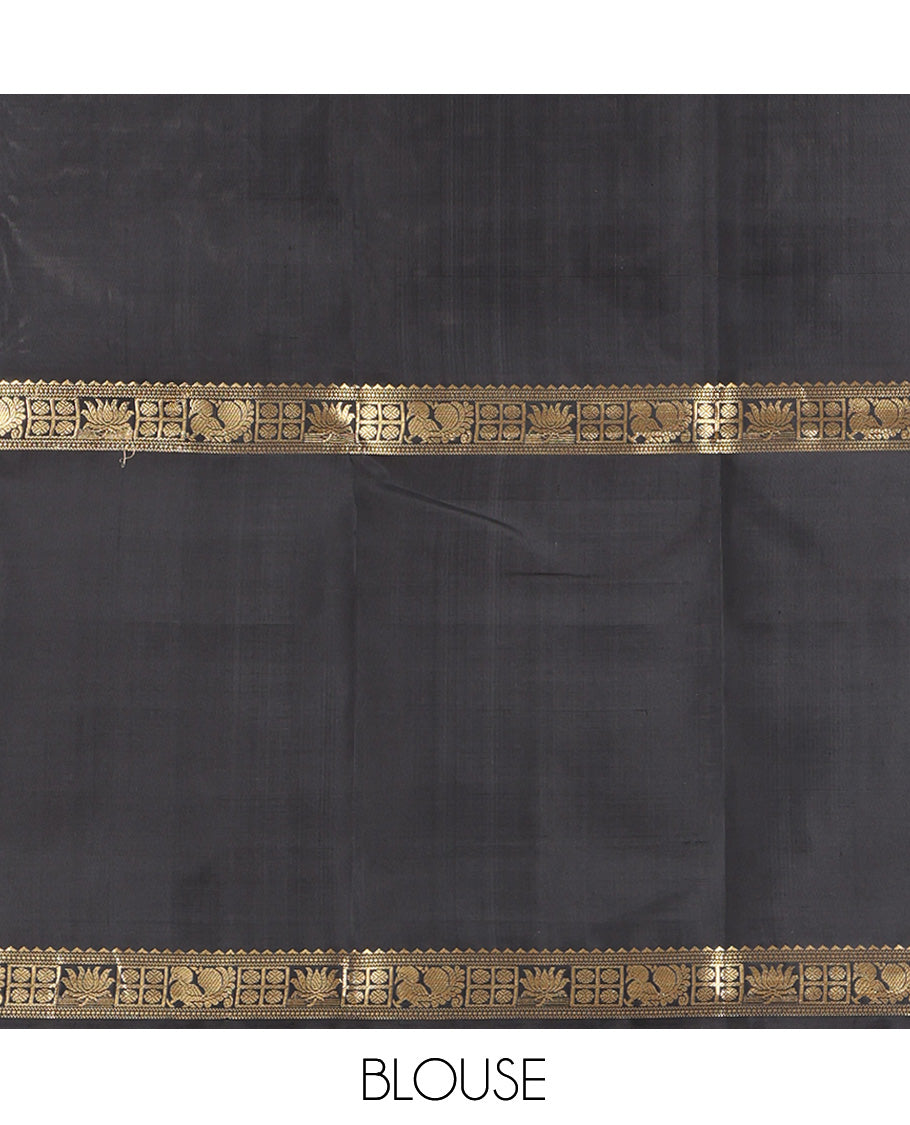 Black Kanchipuram Chettinad Saree